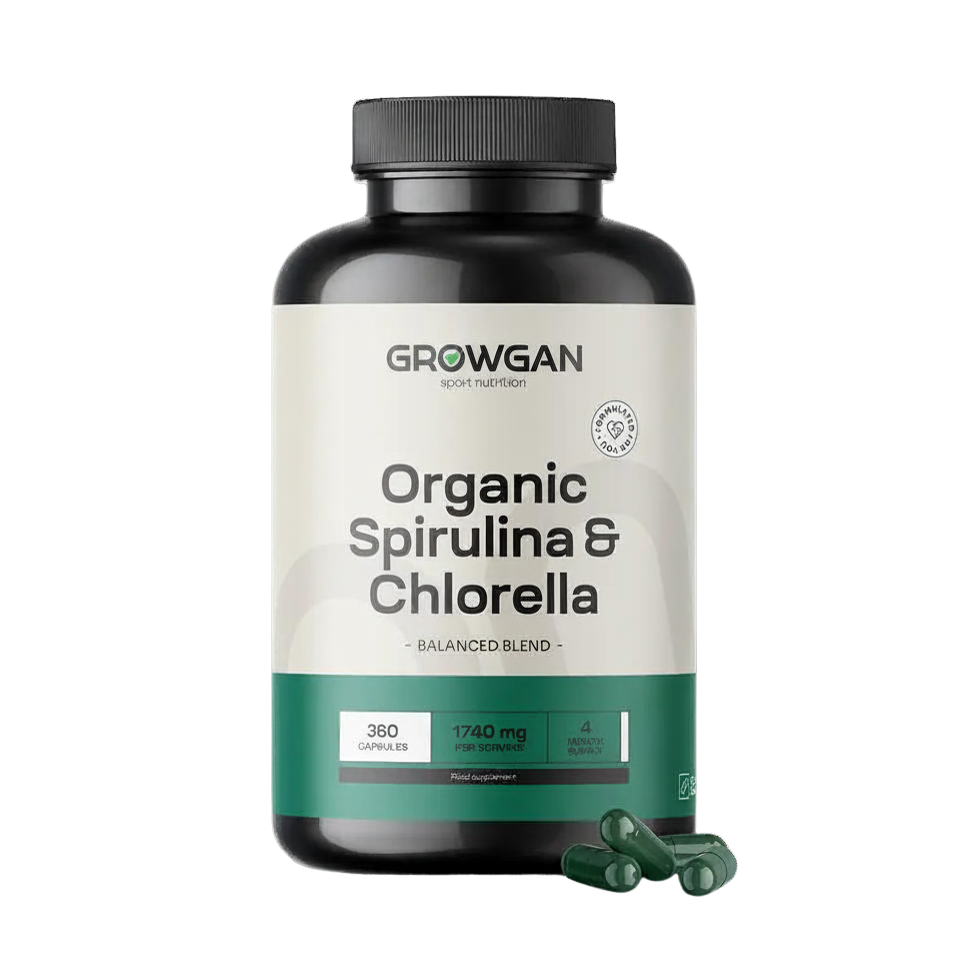 100% Natural Spirulina Capsules.