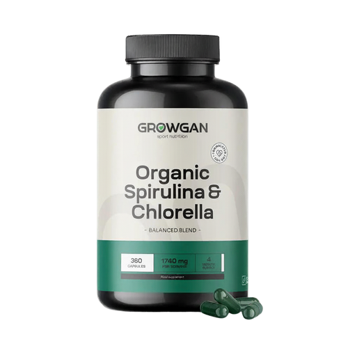 100% Natural Spirulina Capsules.